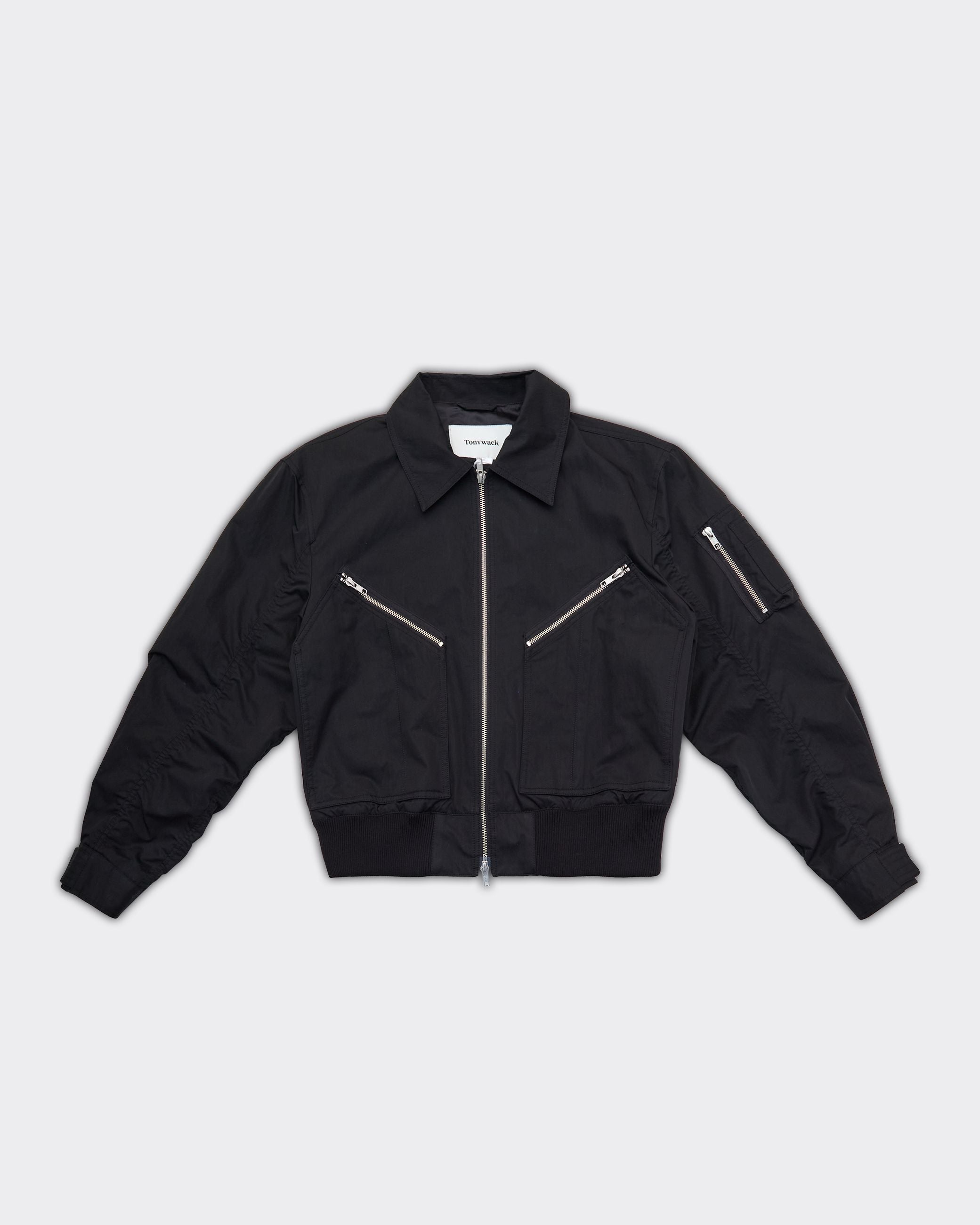 Giacca Bomber Light Cotton Nylon Nero