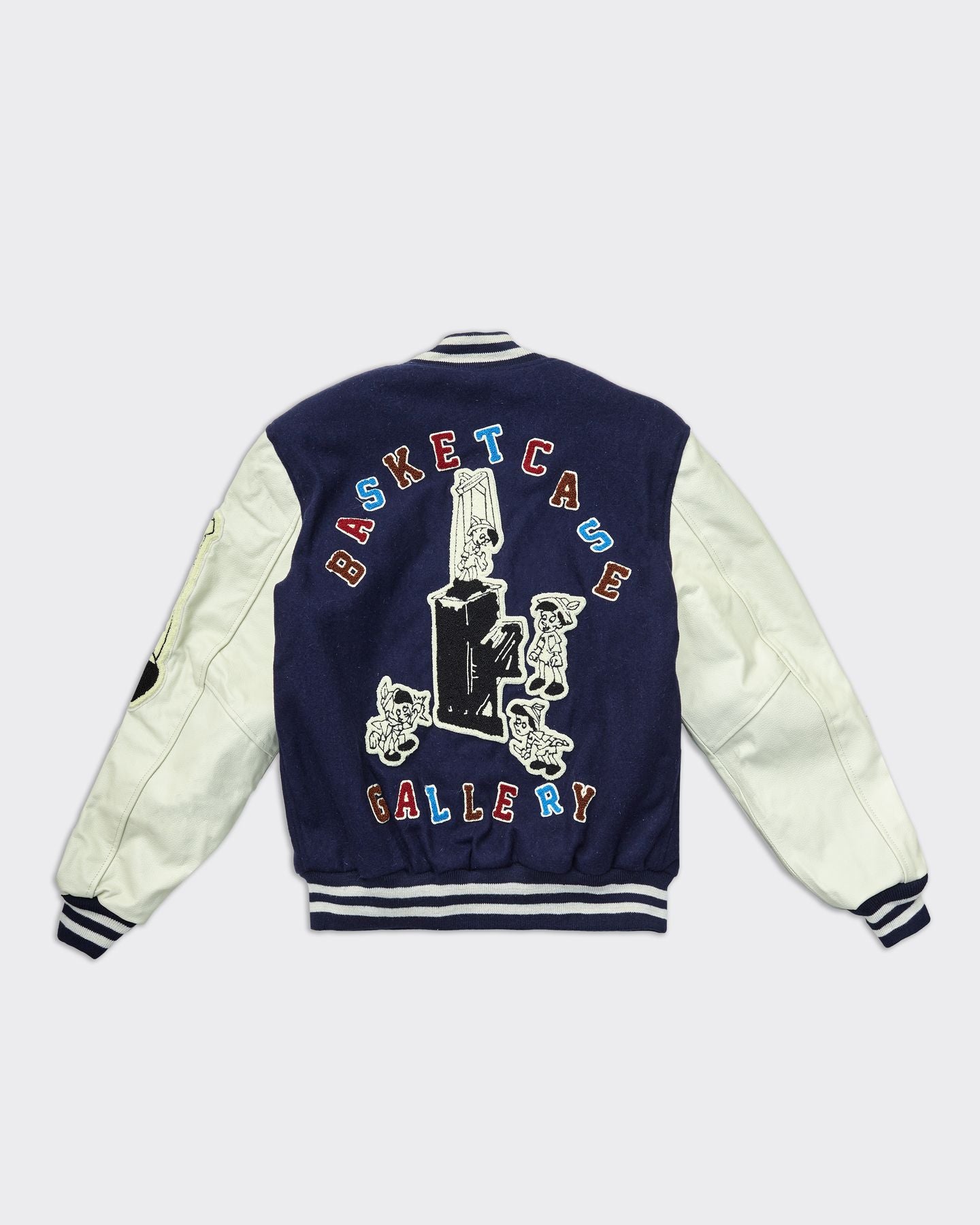 Varsity Letterman Puppet Jacket Navy Blue