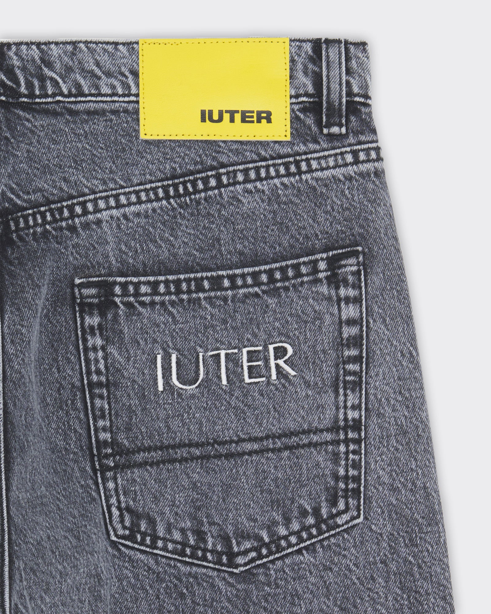 Jeans Butterfly Loose Denim Bleach Grigi