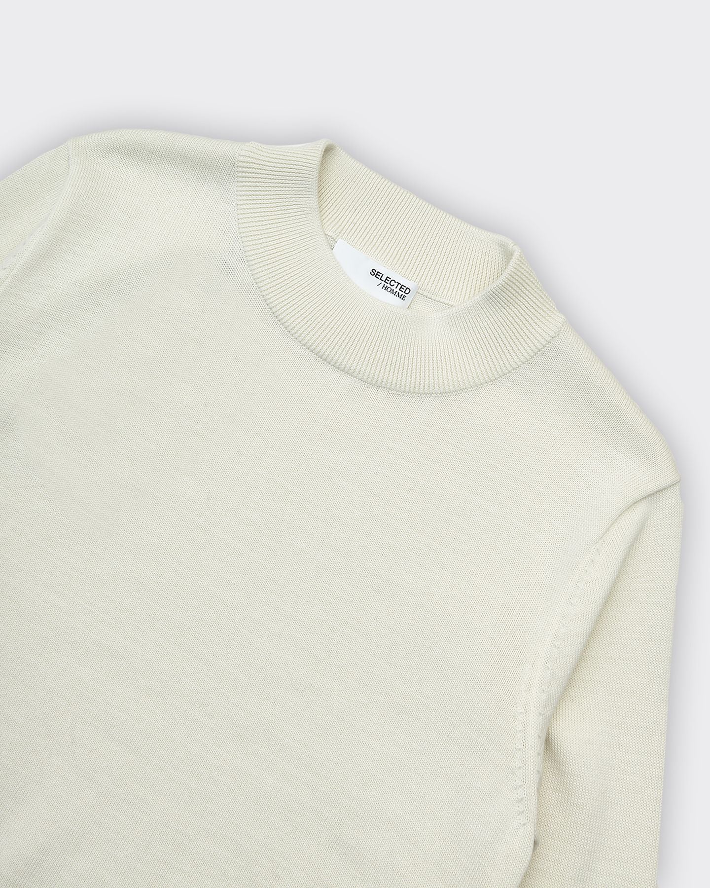 ROBERT KNIT MOCK NECK IVORY