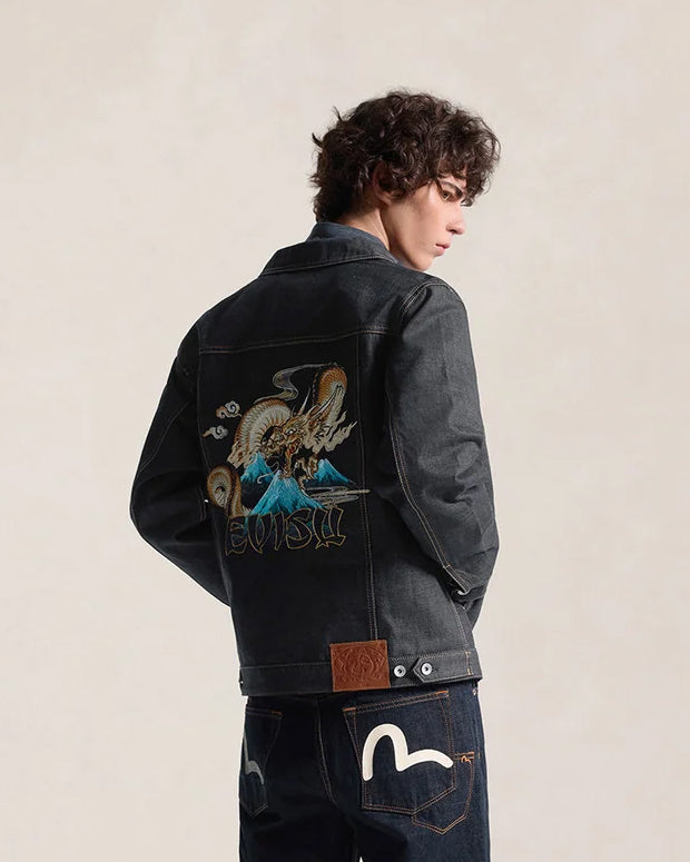 Giacca Whale Emb Denim Rinse Indigo