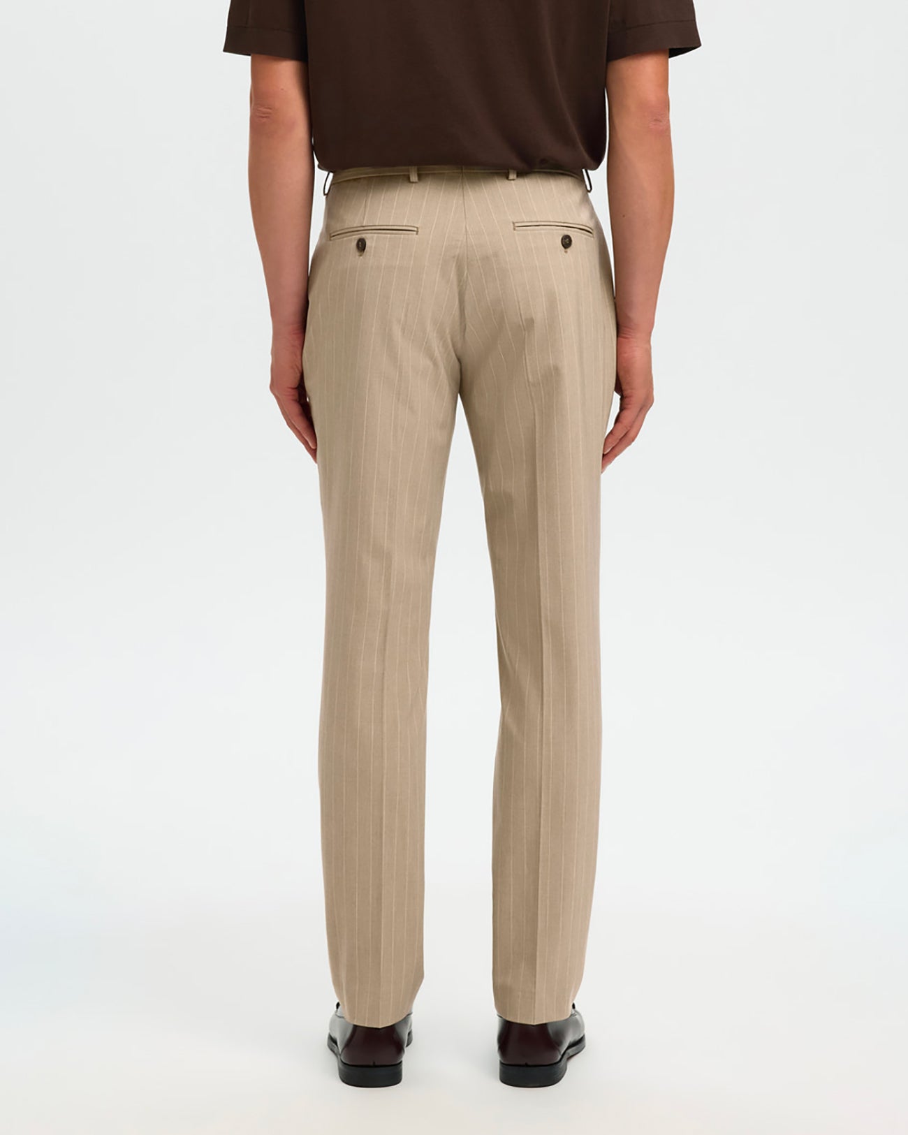 Pantalone Liam Slim Flex Pinstriped Sand