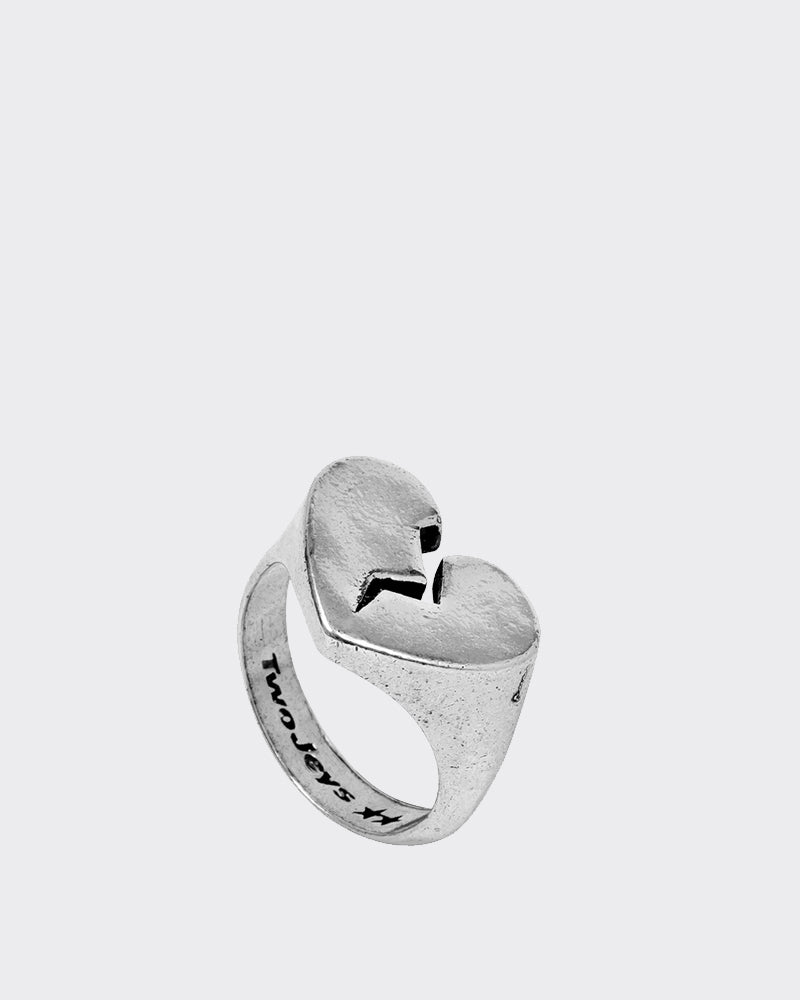 Broken Heart Ring Argento