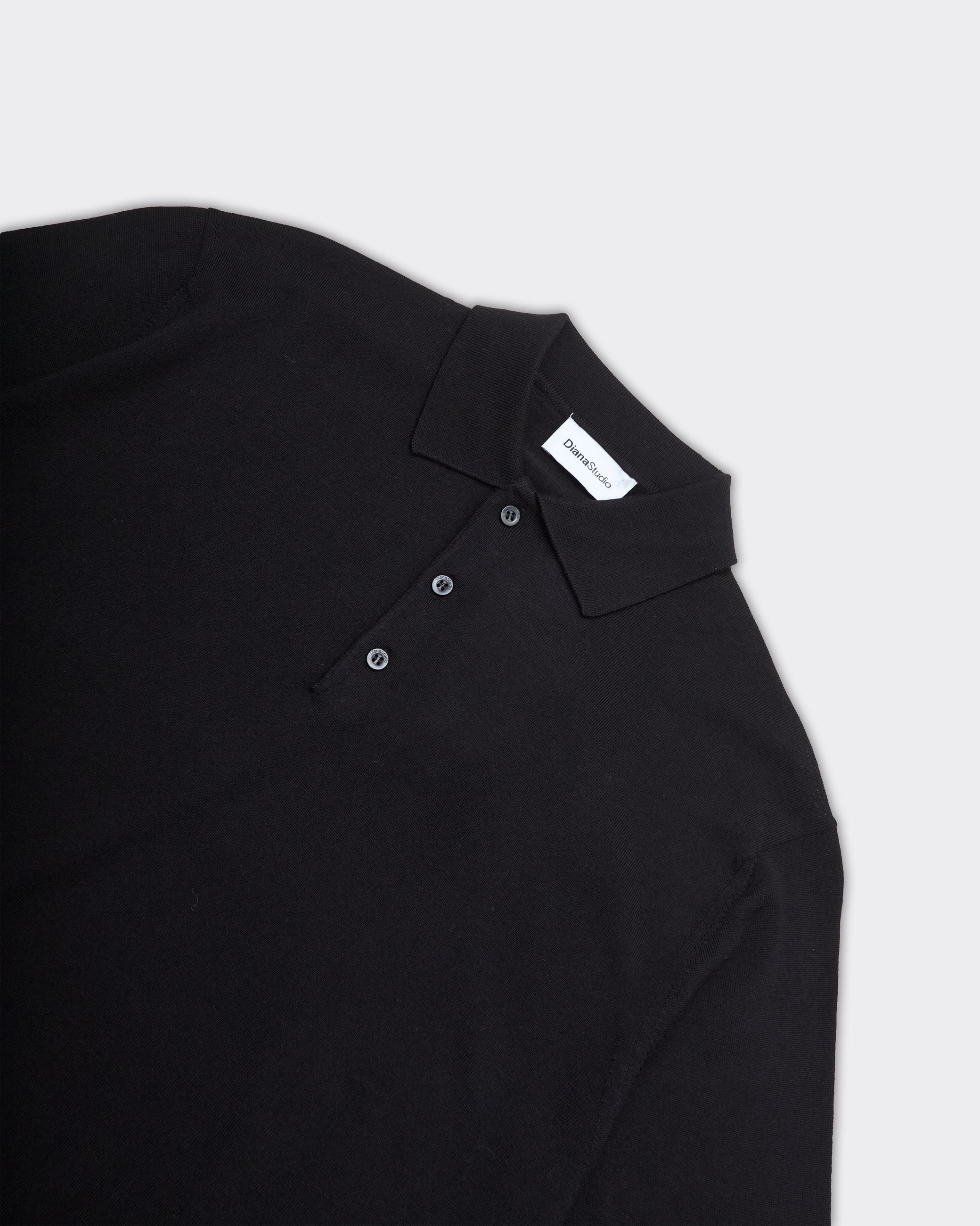 Maglia Polo Knit Nera