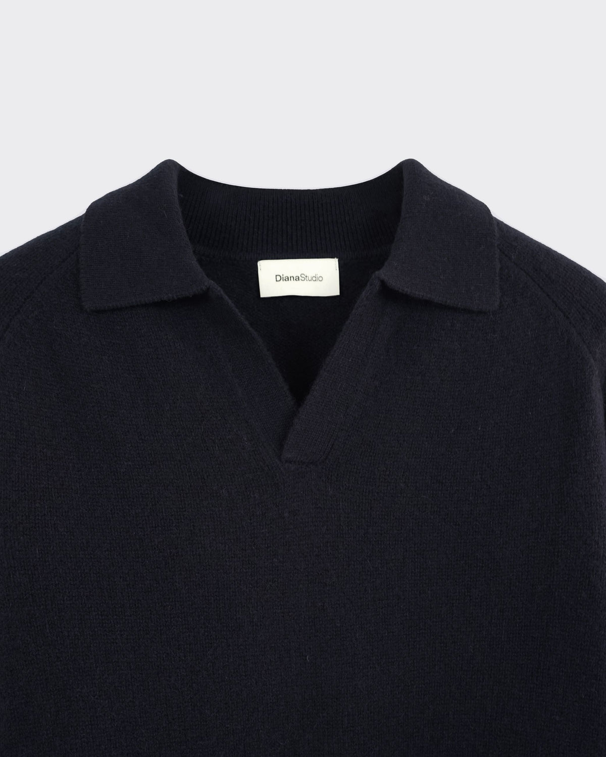 Polo Open Collar Blu Navy