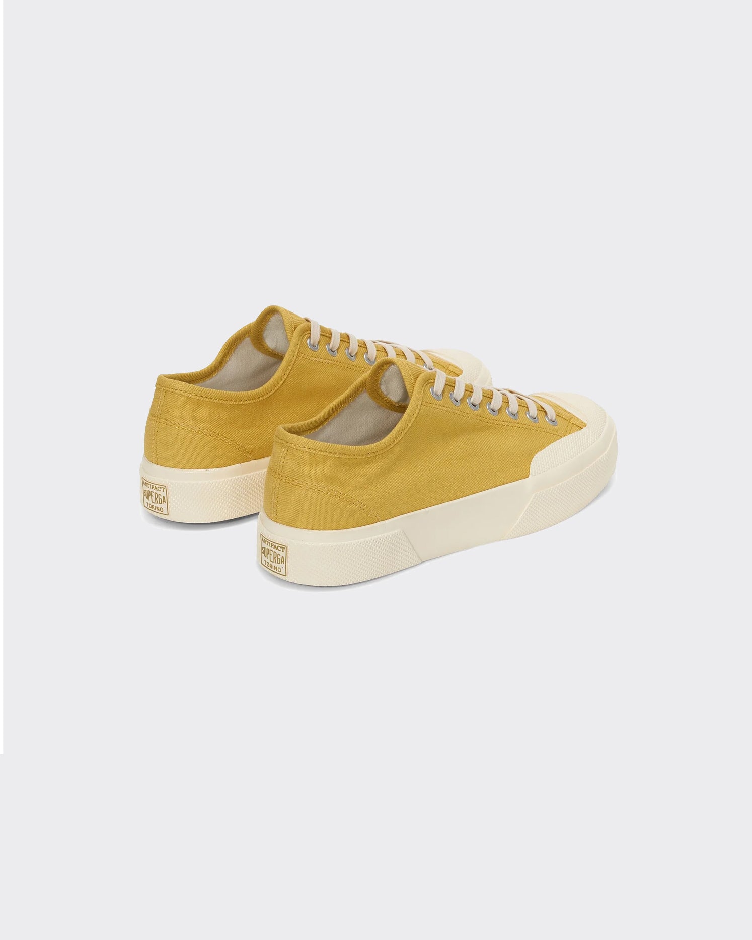 Sneakers 2432 Works Low Cut Cotton Canvas Yellow Mango/Off White