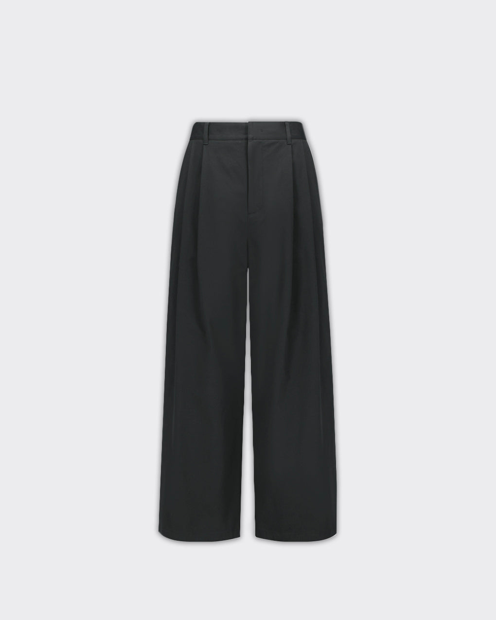 Pantaloni Two Tuck Wide Banding Neri