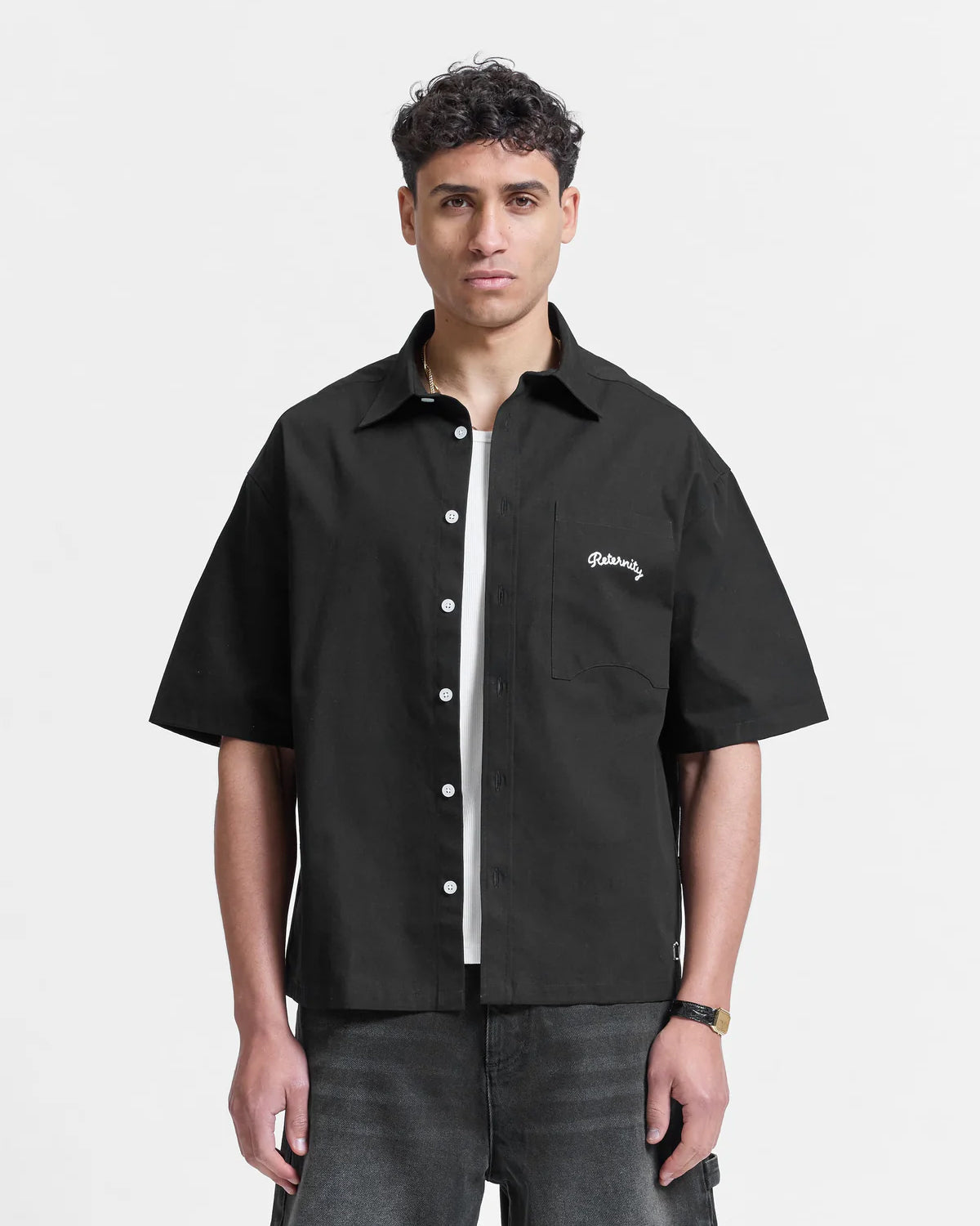 Camicia Ss Le Progres Nera