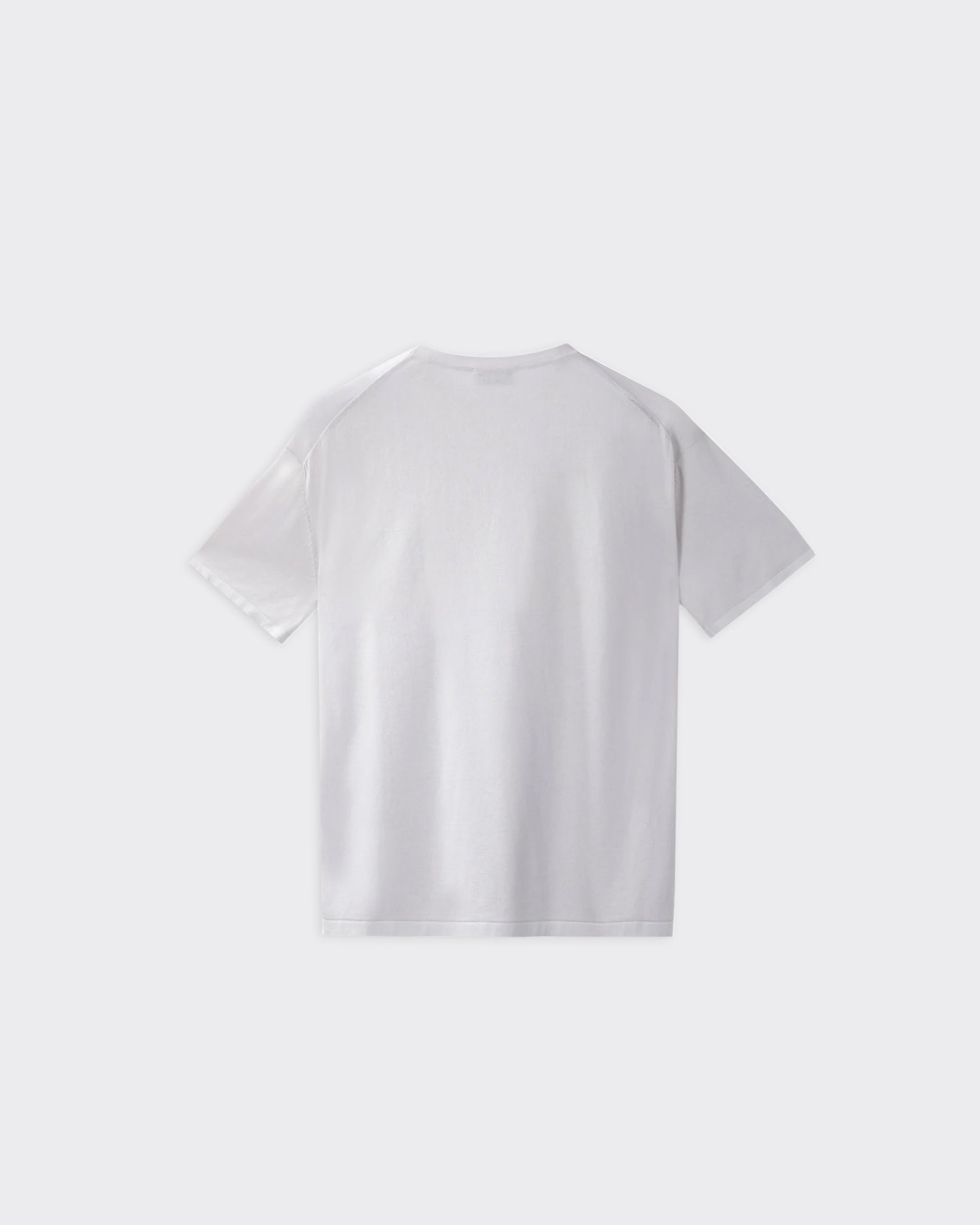 T-Shirt Manica Corta Rasata Micromodal e Seta Bianca