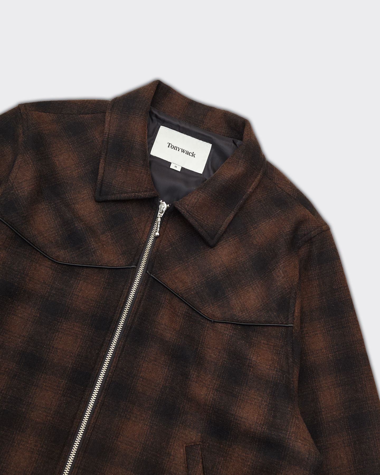 Giacca OMBRÉ WOOL Check WESTERN Marrone/Nera