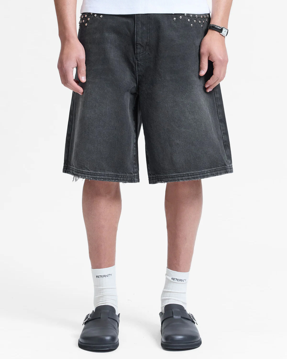 Studded Shorts Black