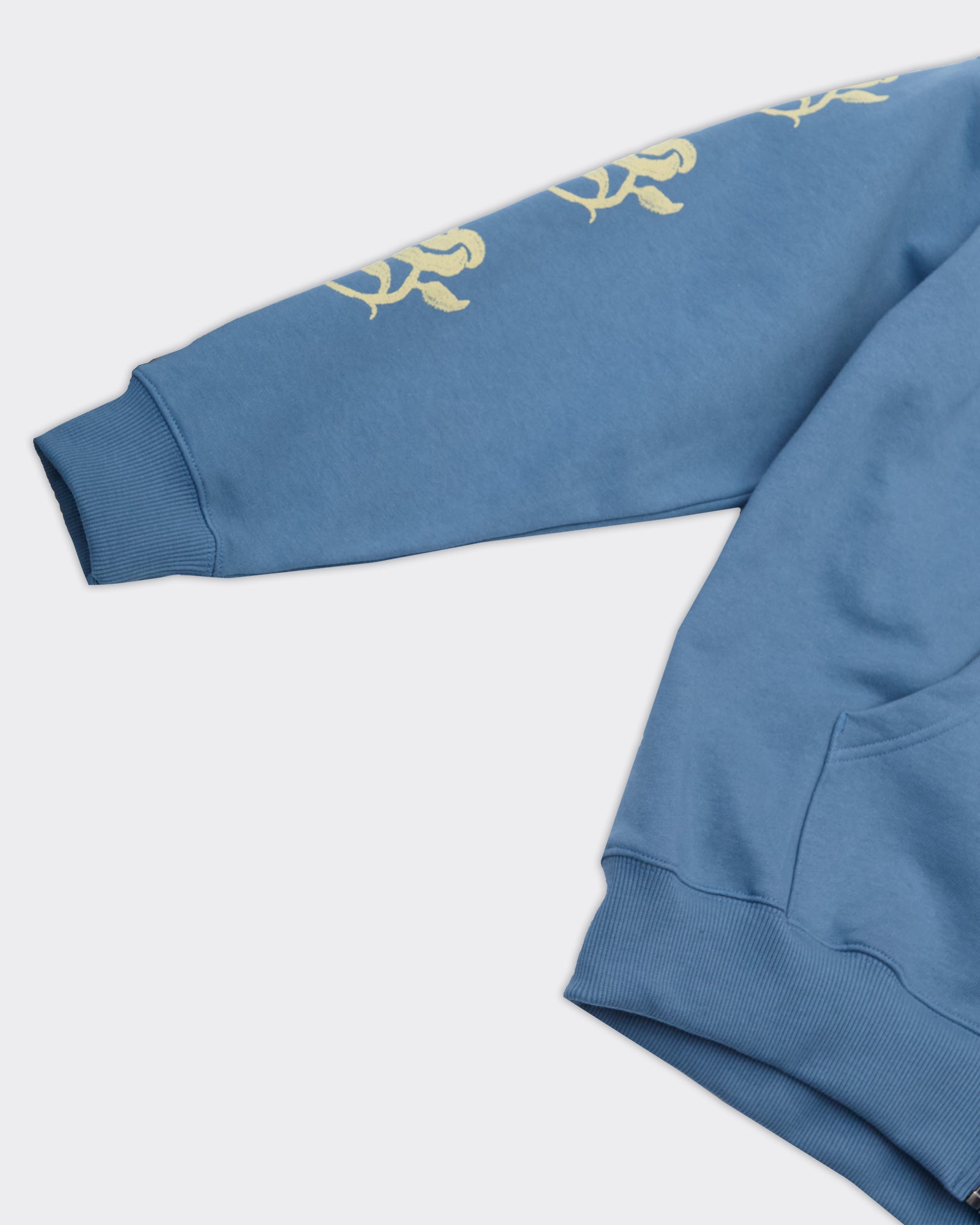 Felpa Con Cappuccio Floral Zip Stormy