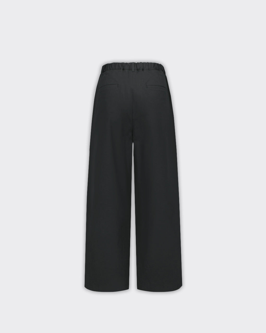 Pantaloni Two Tuck Wide Banding Neri