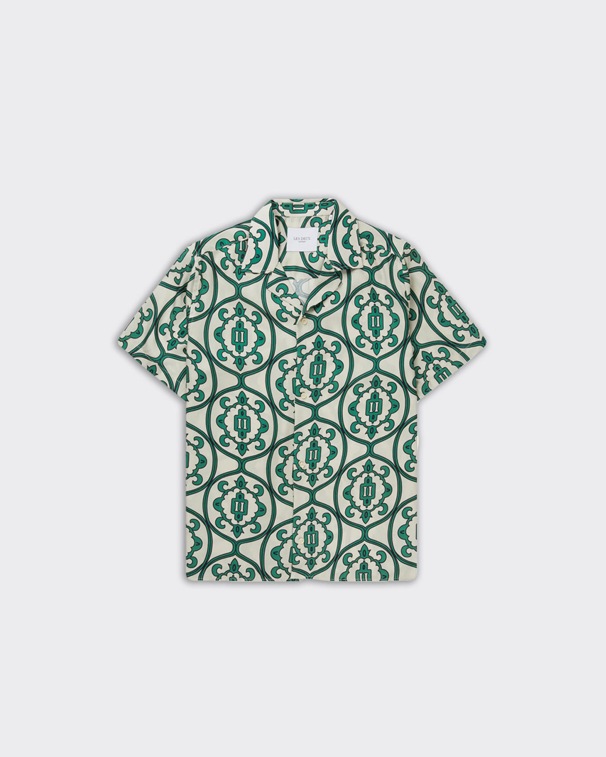 AOP Ivory/Vintage Green Ornament Shirt