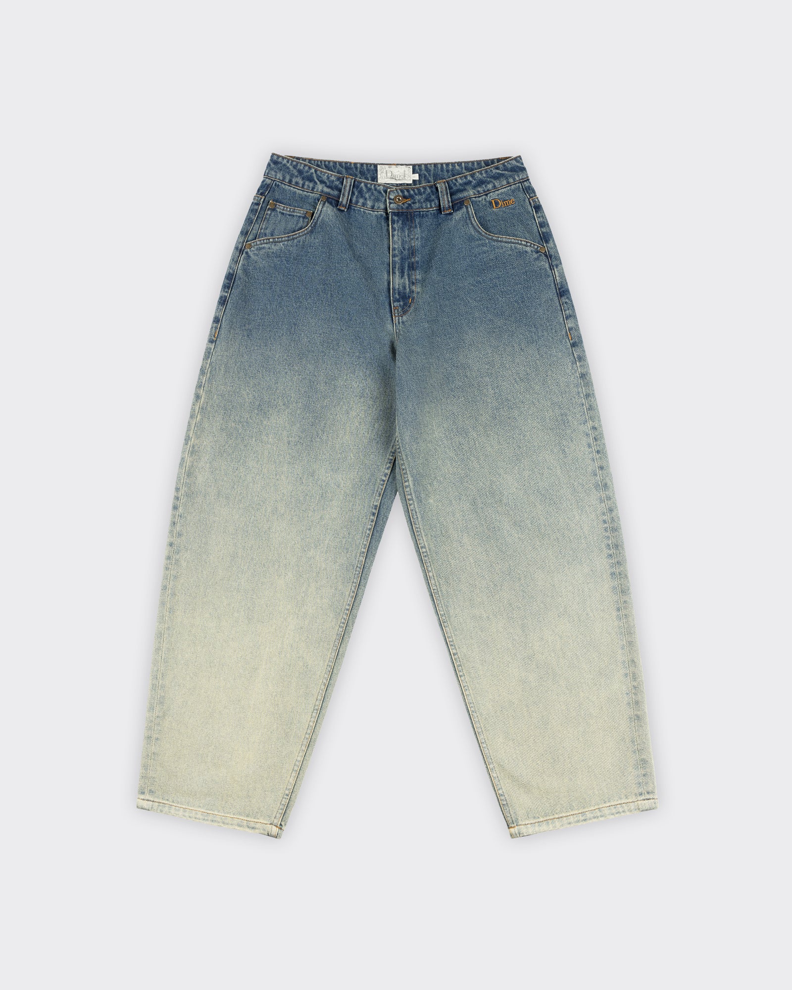 Pantalone Denim Baggy Dipped Sandblasted Indigo