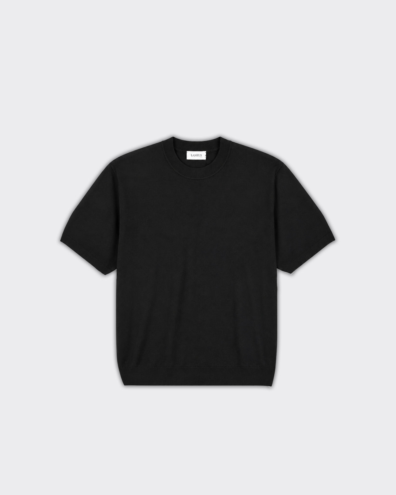 T-Shirt In Lana Merino Nera