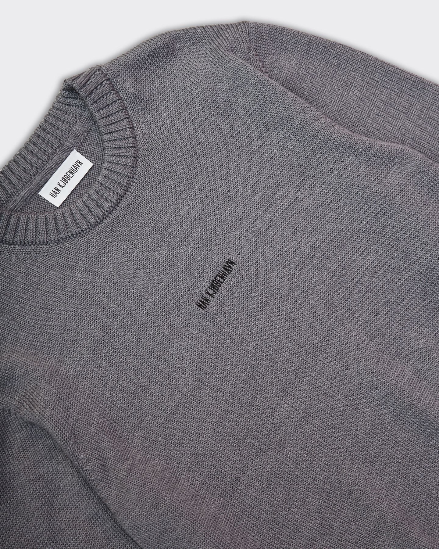 Knit Regular Grey Logo Sweater
