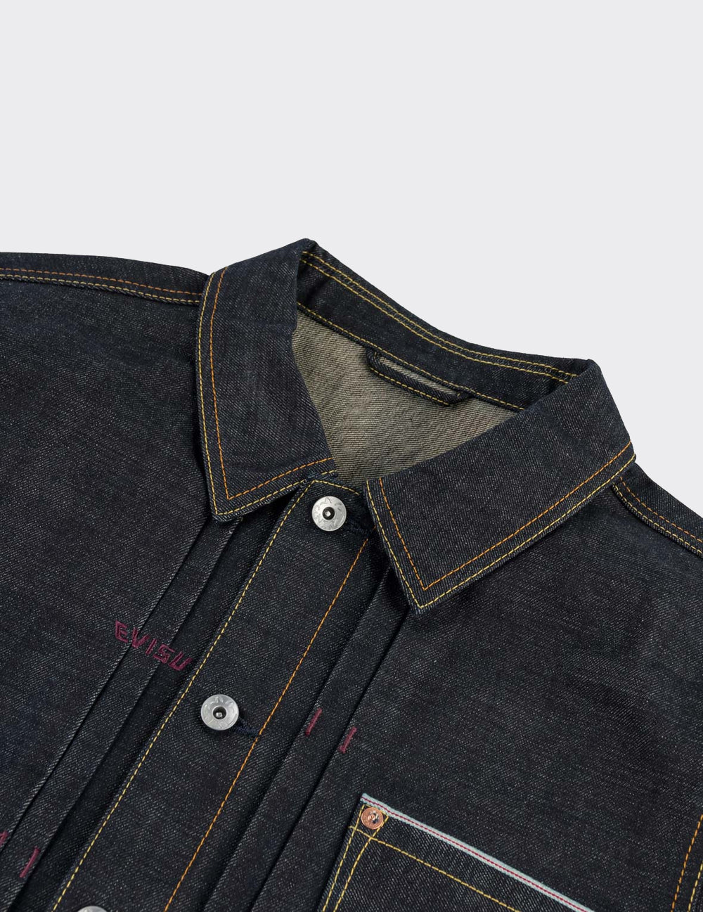 Giacca Whale Emb Denim Rinse Indigo