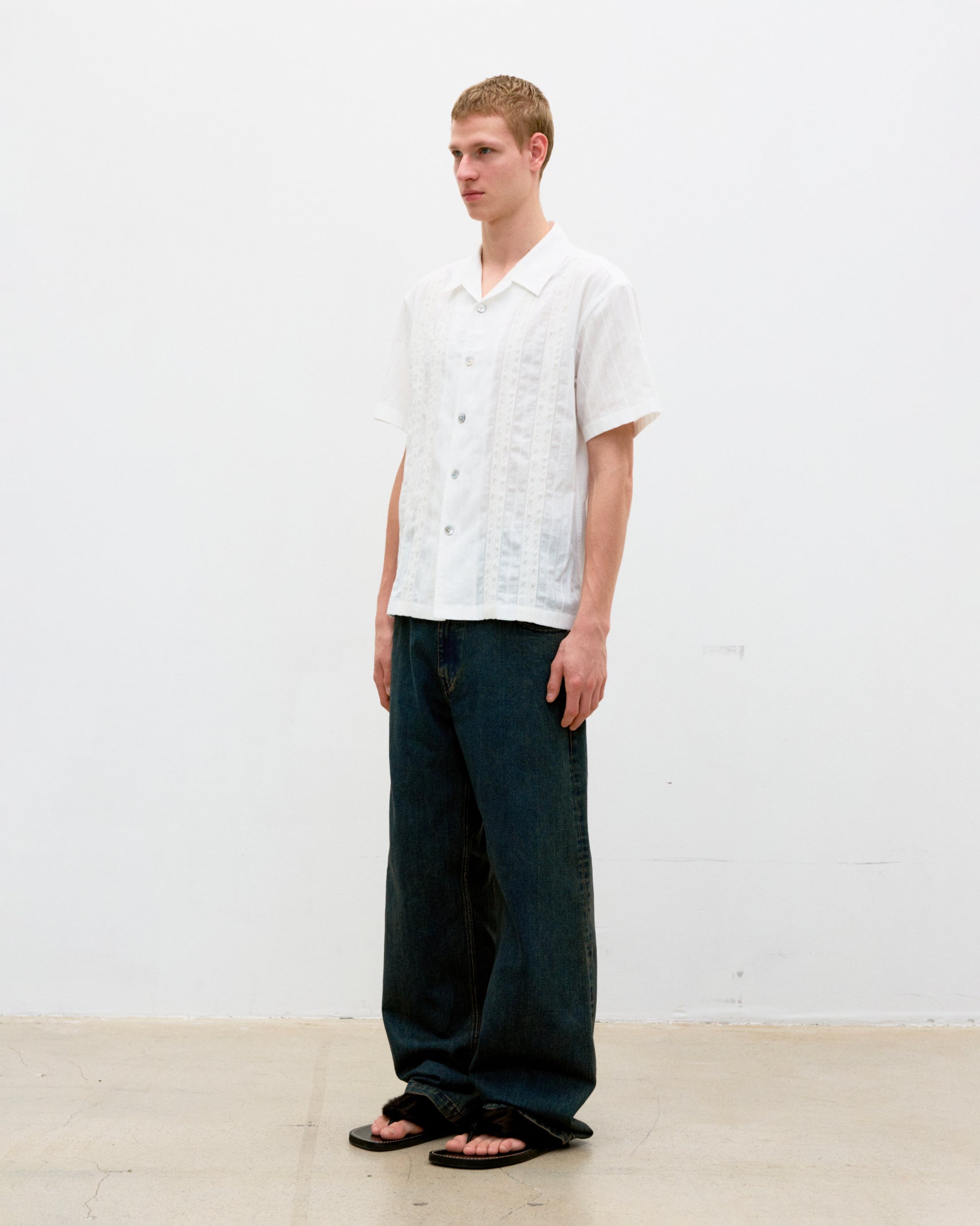 Camicia SS Guayabera Bianca