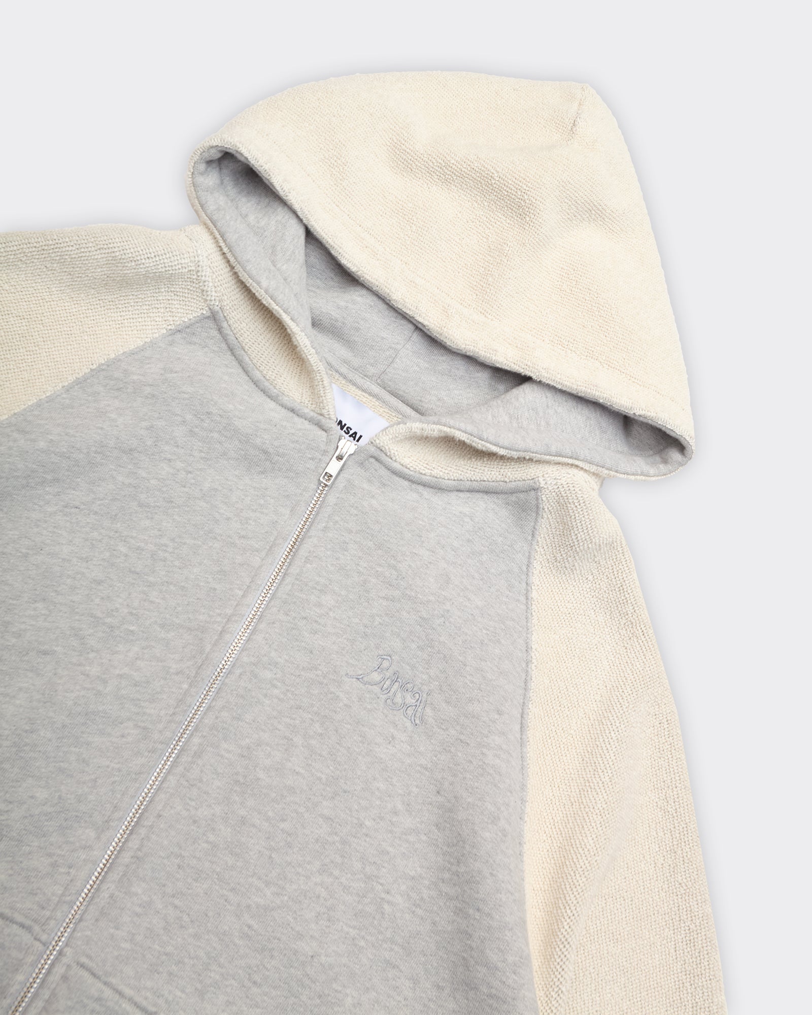 Reverse Full Zip Grey Melange