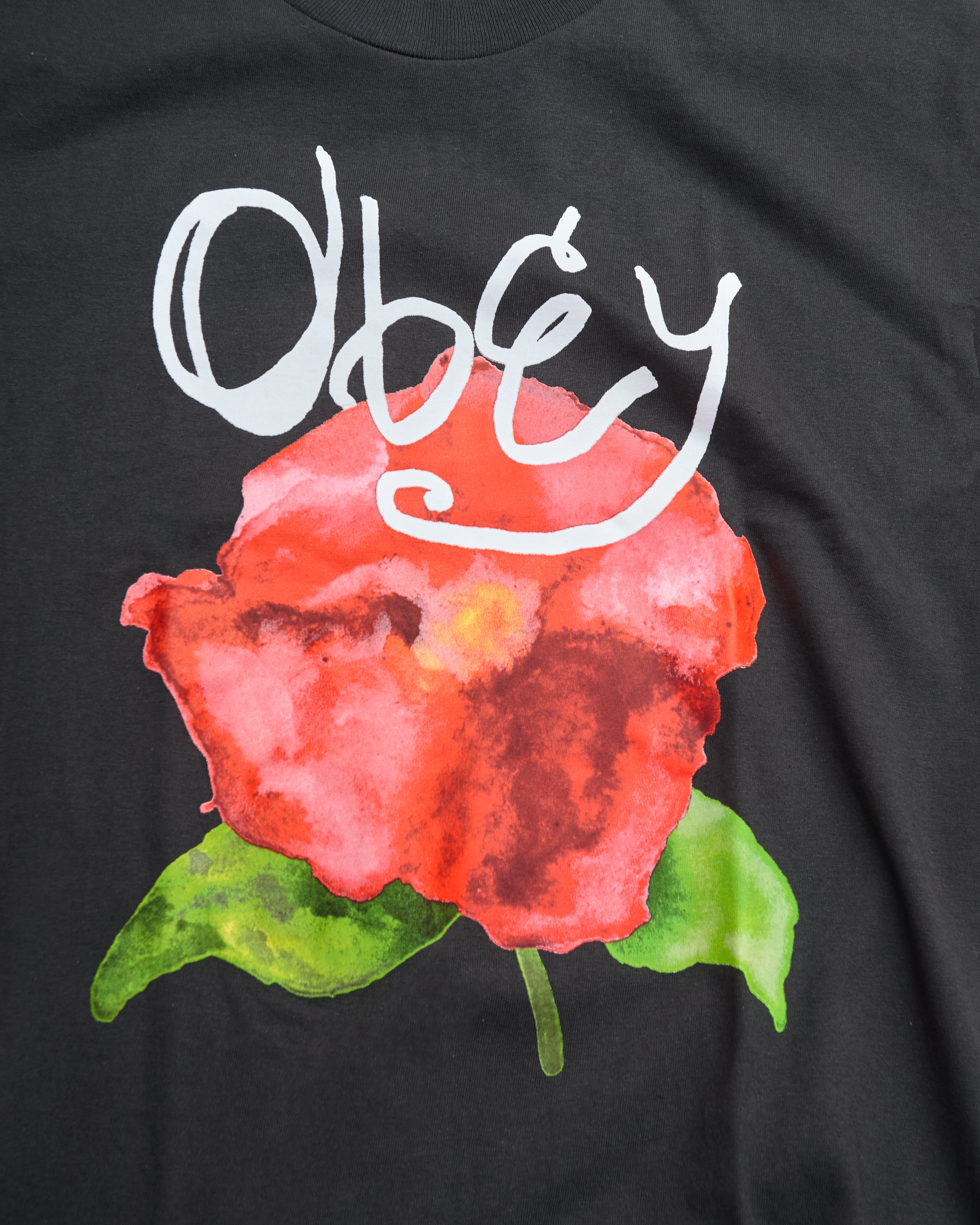 T-Shirt Watercolor Poppy Nera