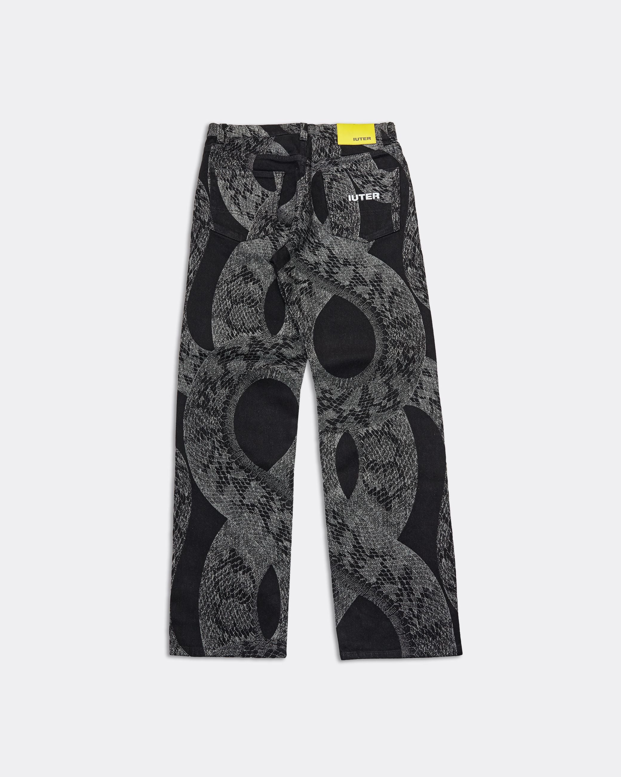 24WIDP05 BOA JACQUARD LOOSE DENIM-BLACK