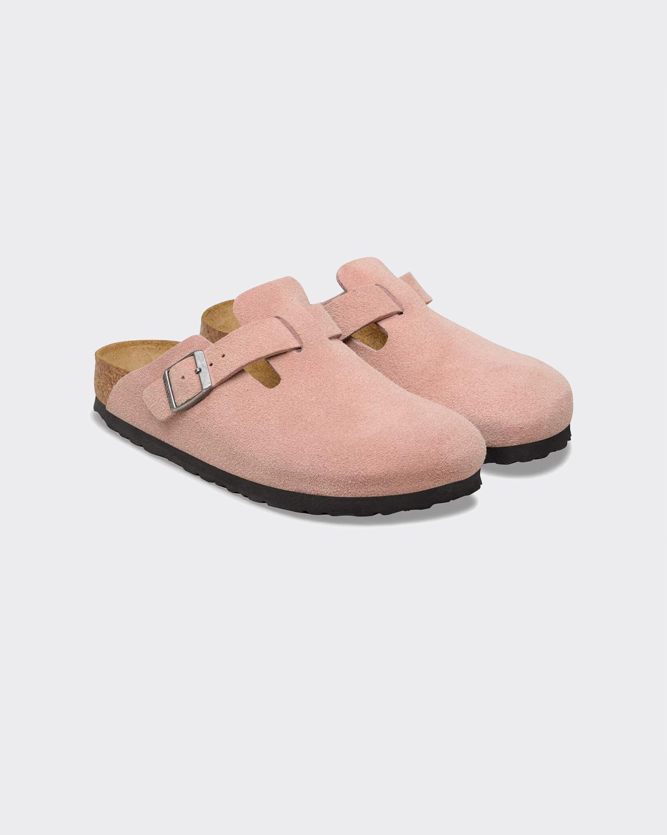 Ciabatta Boston Suede Leather Pink Clay