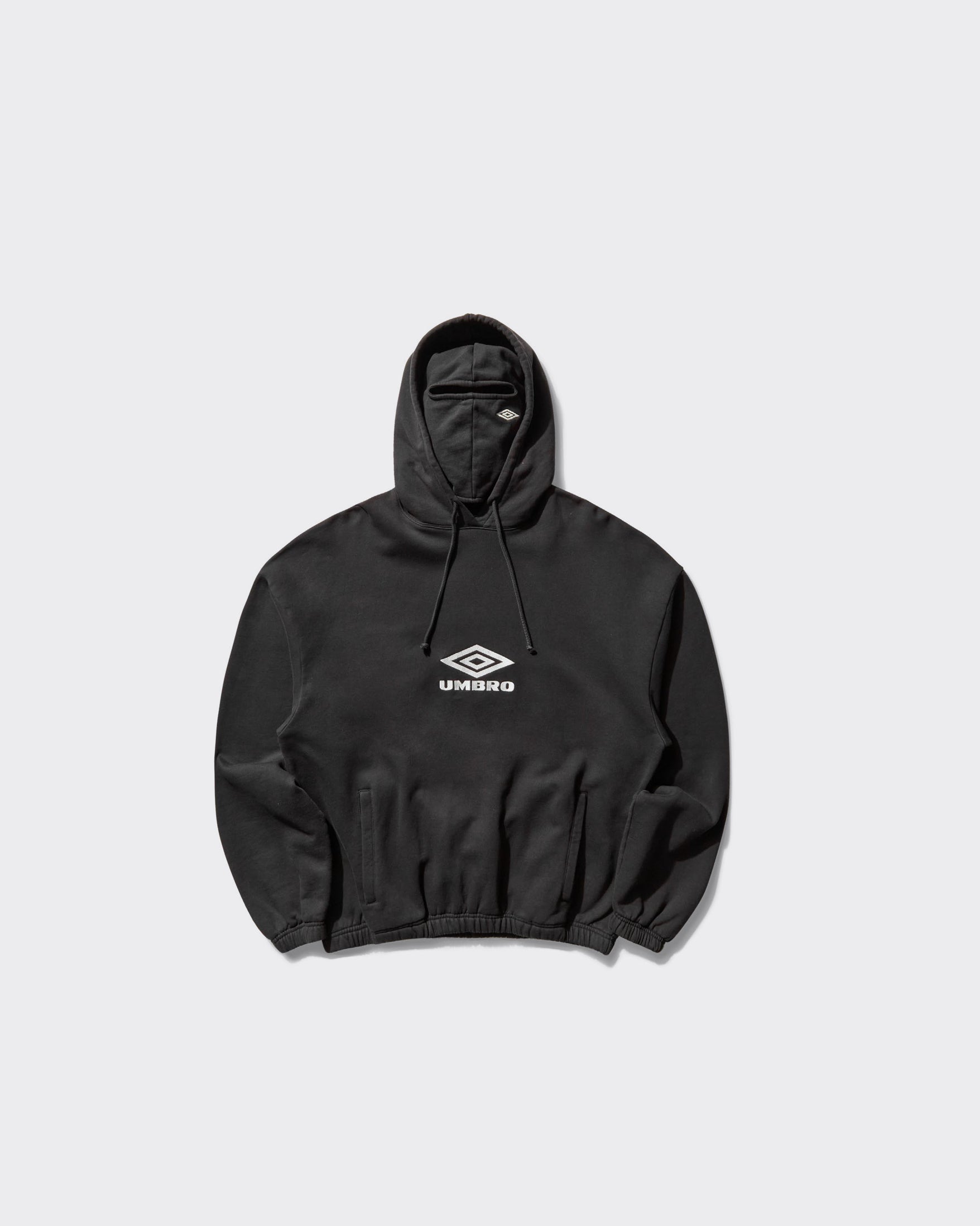 Felpa Og Logo Mask Hoodie Washed Black