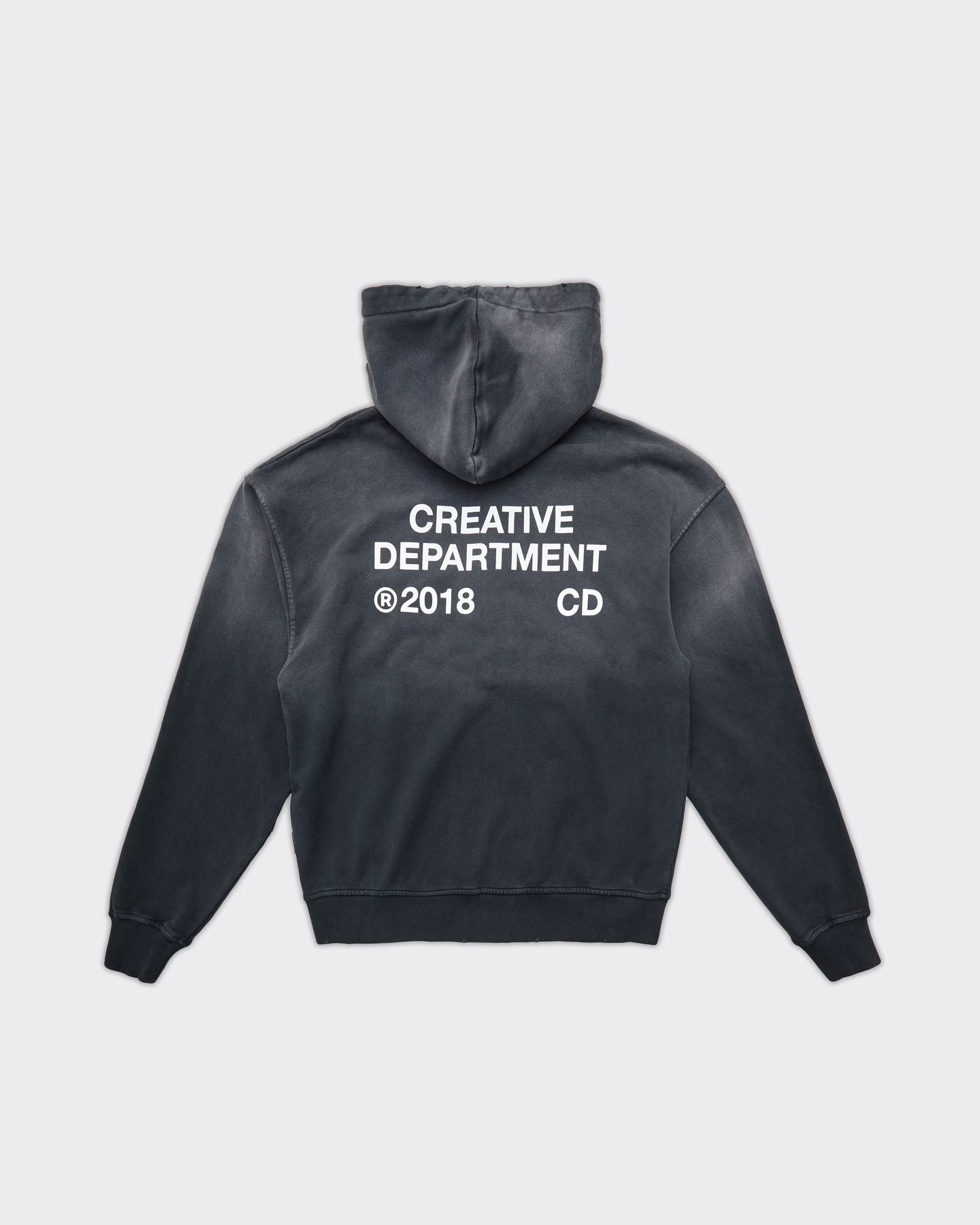 DPT FADED BLACK CREATIVE ZIP HOODIE