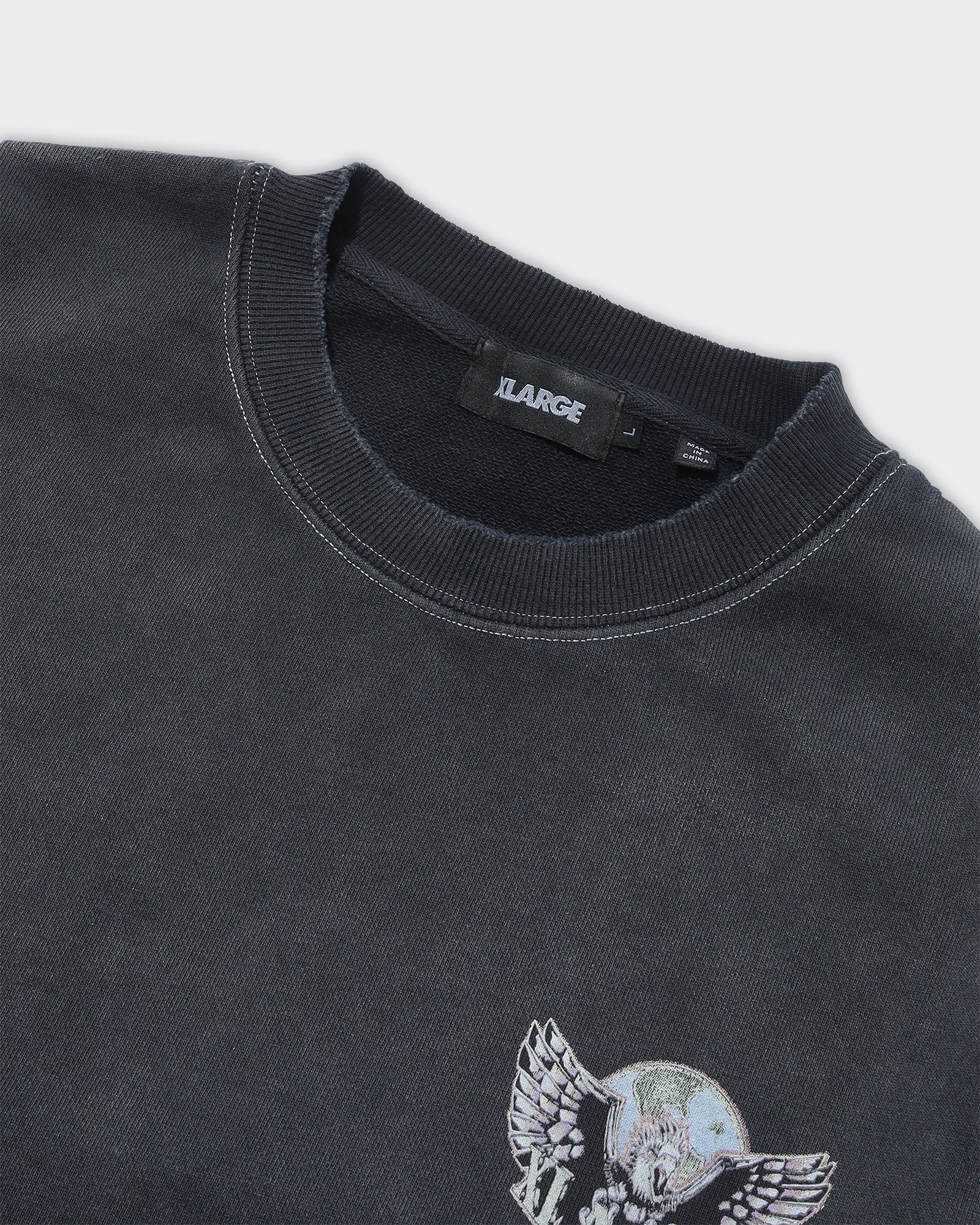 Crewneck Eagle Wings To The World Washed Nera