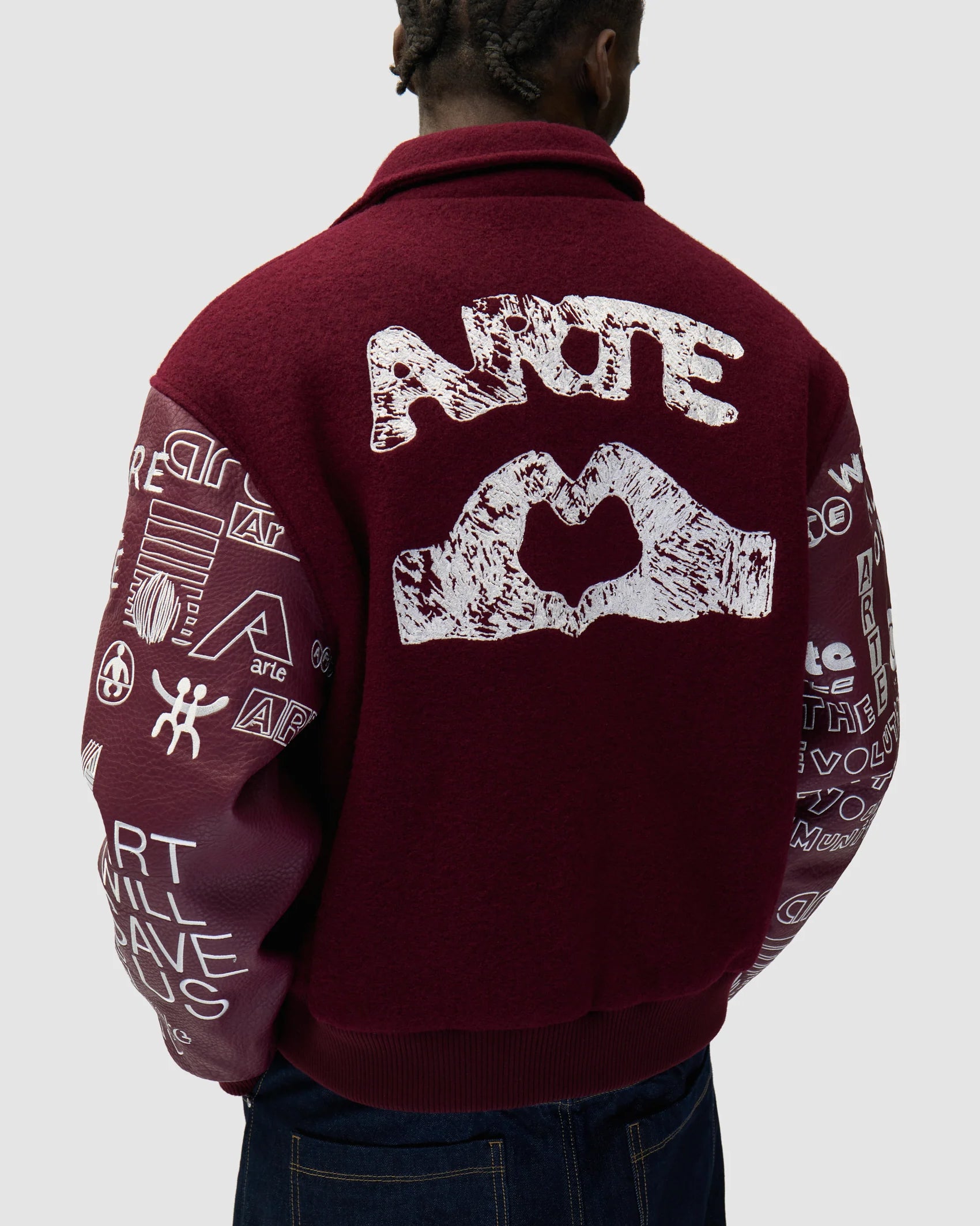 Giacca Varsity Graffiti Bordeaux