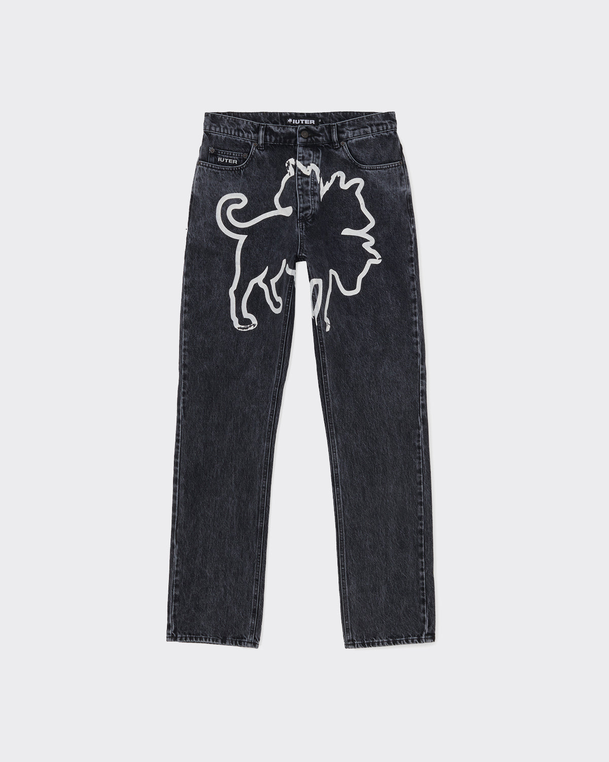 CLUB DOGO Jeans Logo Regular Denim Grigio