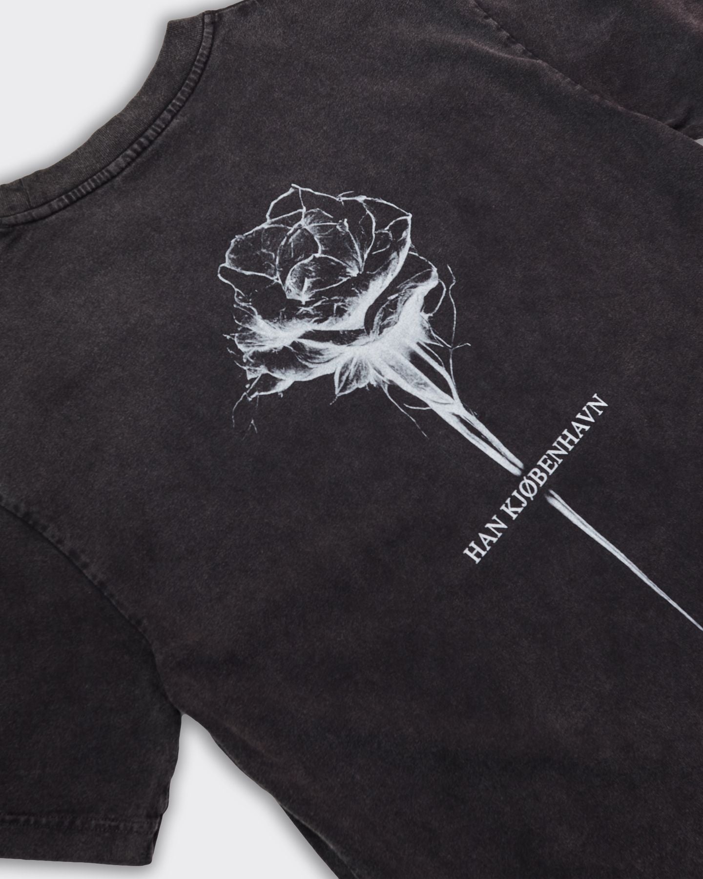Boxy Rose Dark Grey T-Shirt
