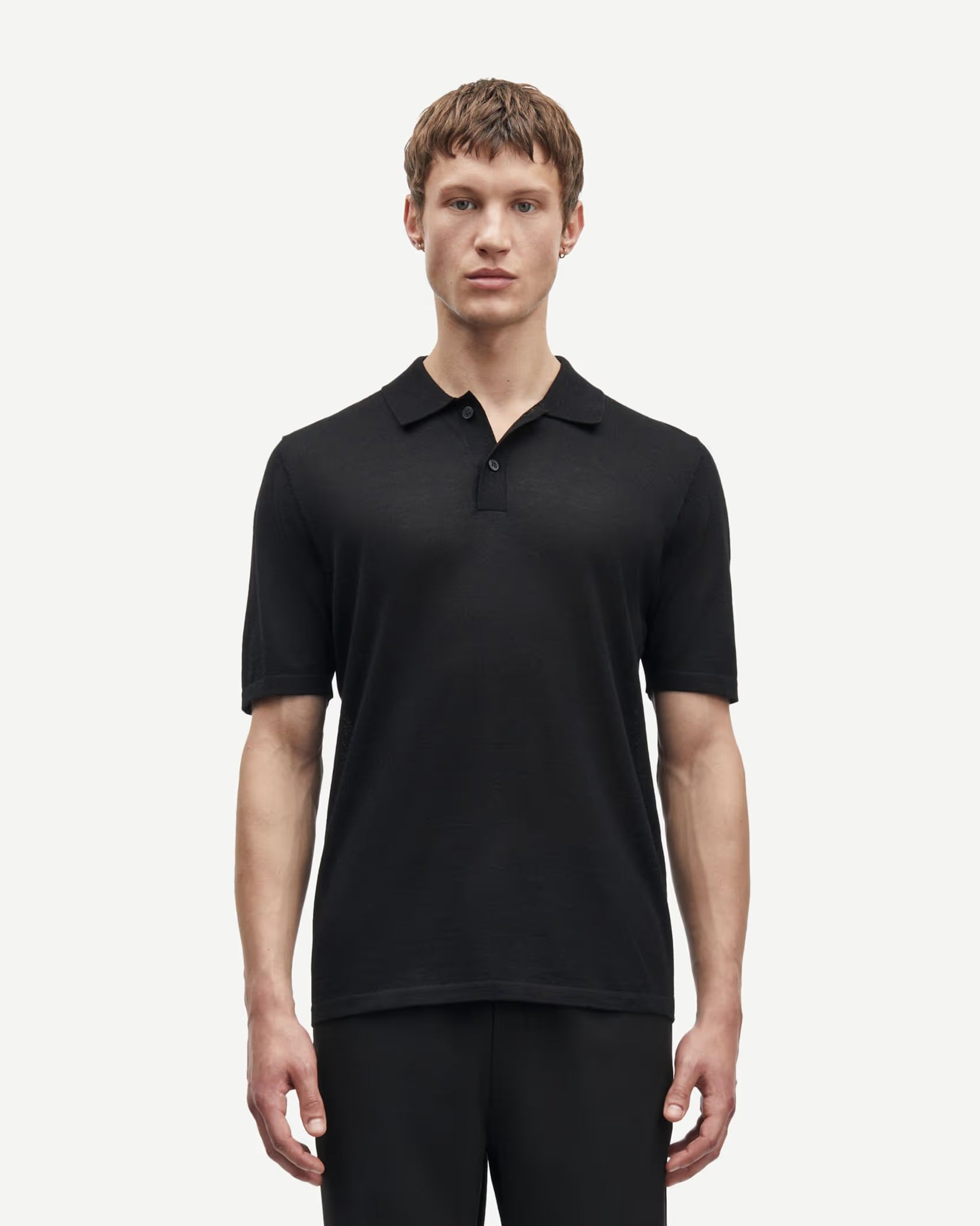 Polo Ss Sarowan Knit Nera