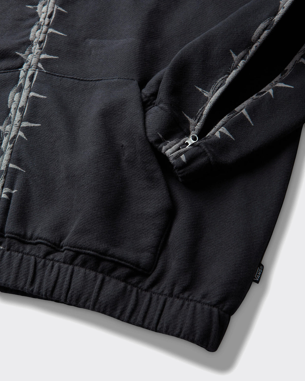 Felpa Con Cappuccio Zip Act of Disagreement By Slam Jam Nera