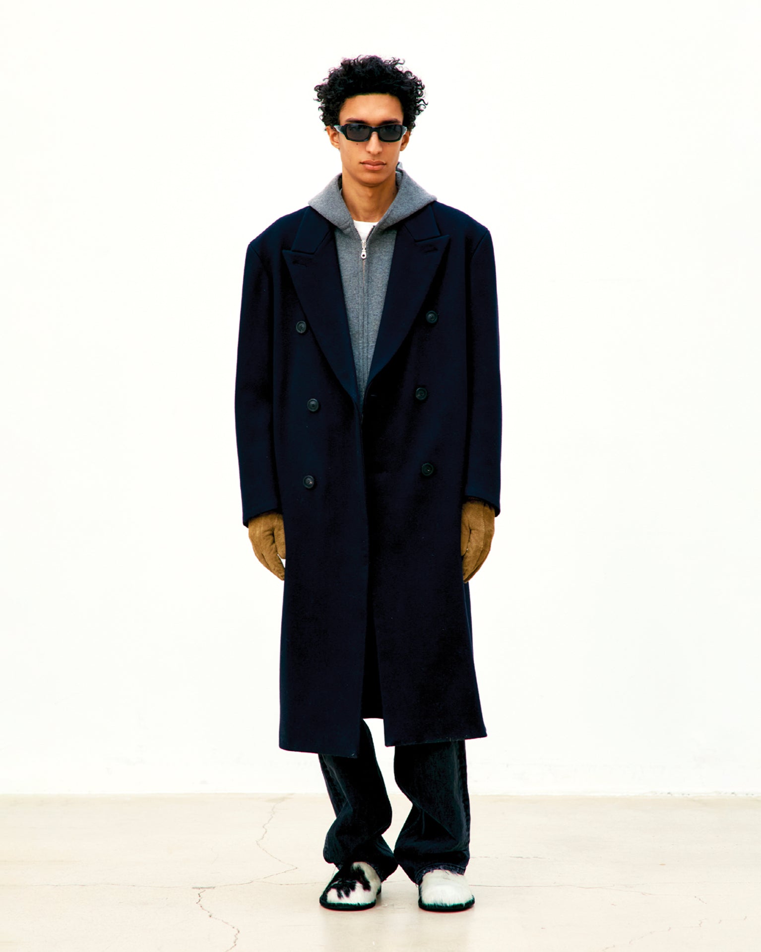 Cappotto Over-Fit Double Long Coat Nero