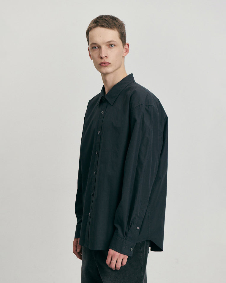 Camicia Cotton Washed Nera