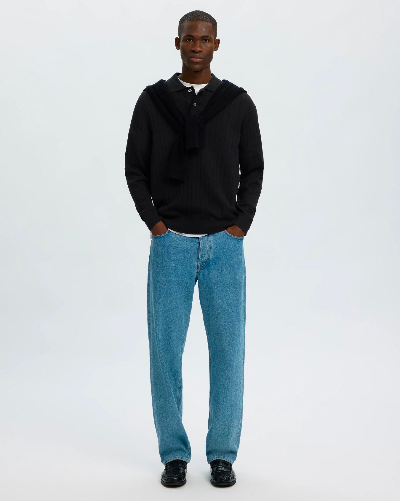 Polo Knit Rib Torino Nera