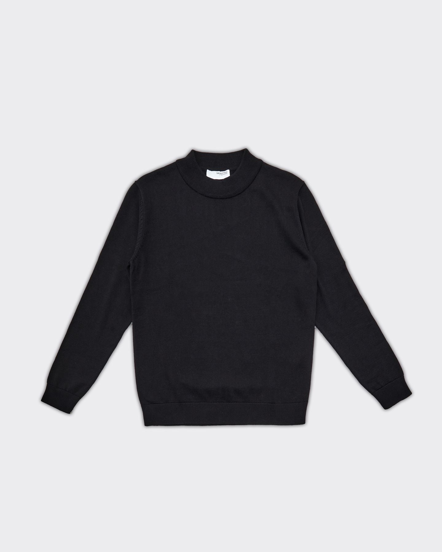 ROBERT KNIT MOCK NECK Nero