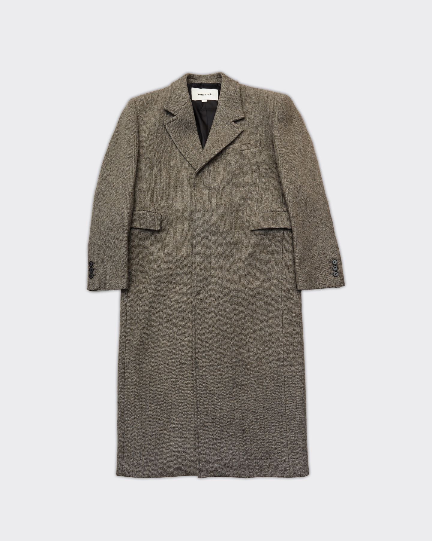 Cappotto HERRINGBONE WOOL TAILORED BEIGE/GRIGIO