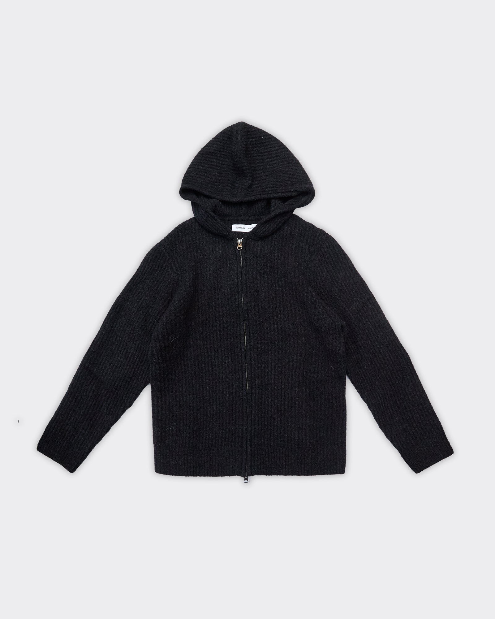 Felpa Con Cappuccio Knit Sakoji Nera