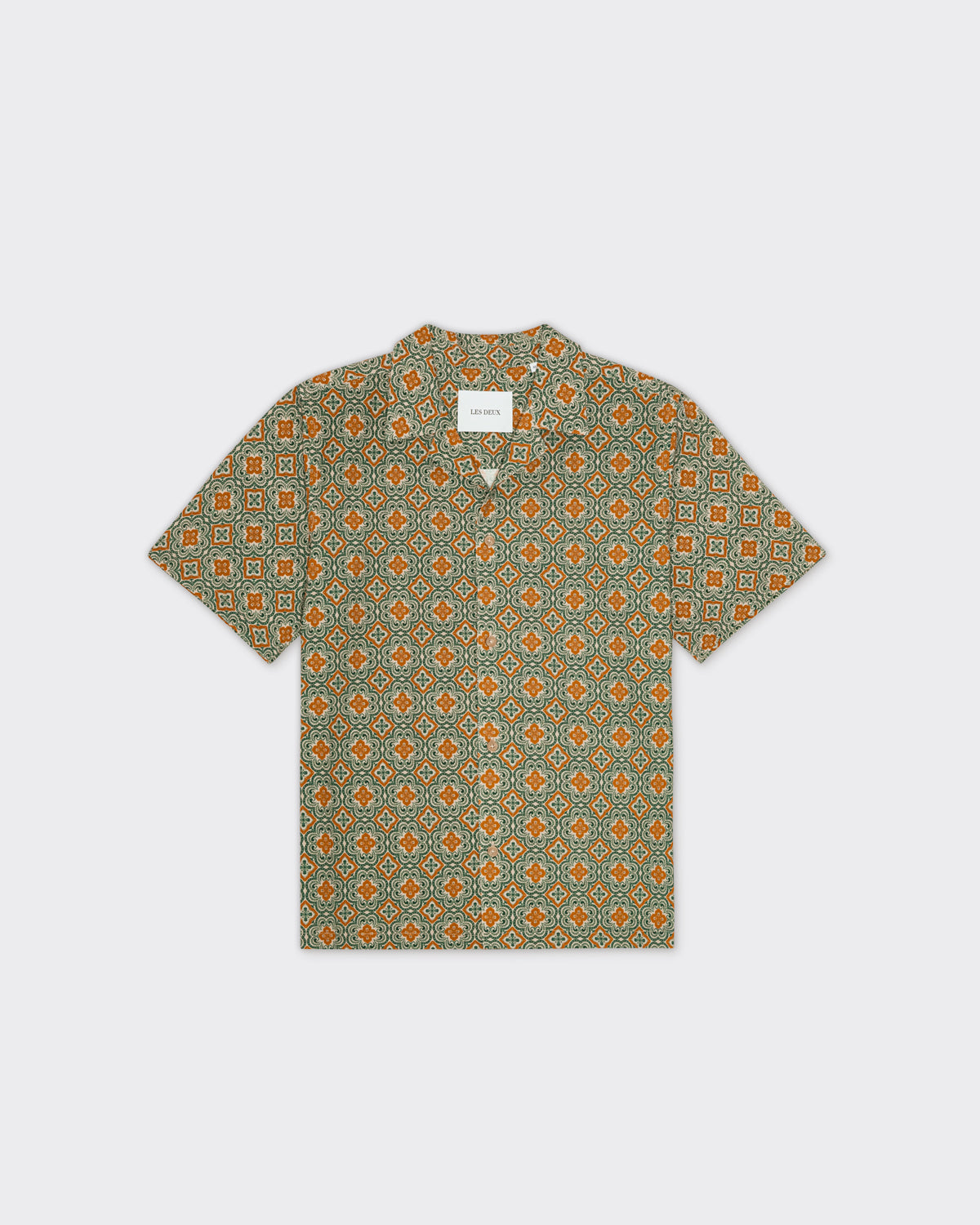 Camicia Ss Lukas Arabesque Aop Sea Moss Green