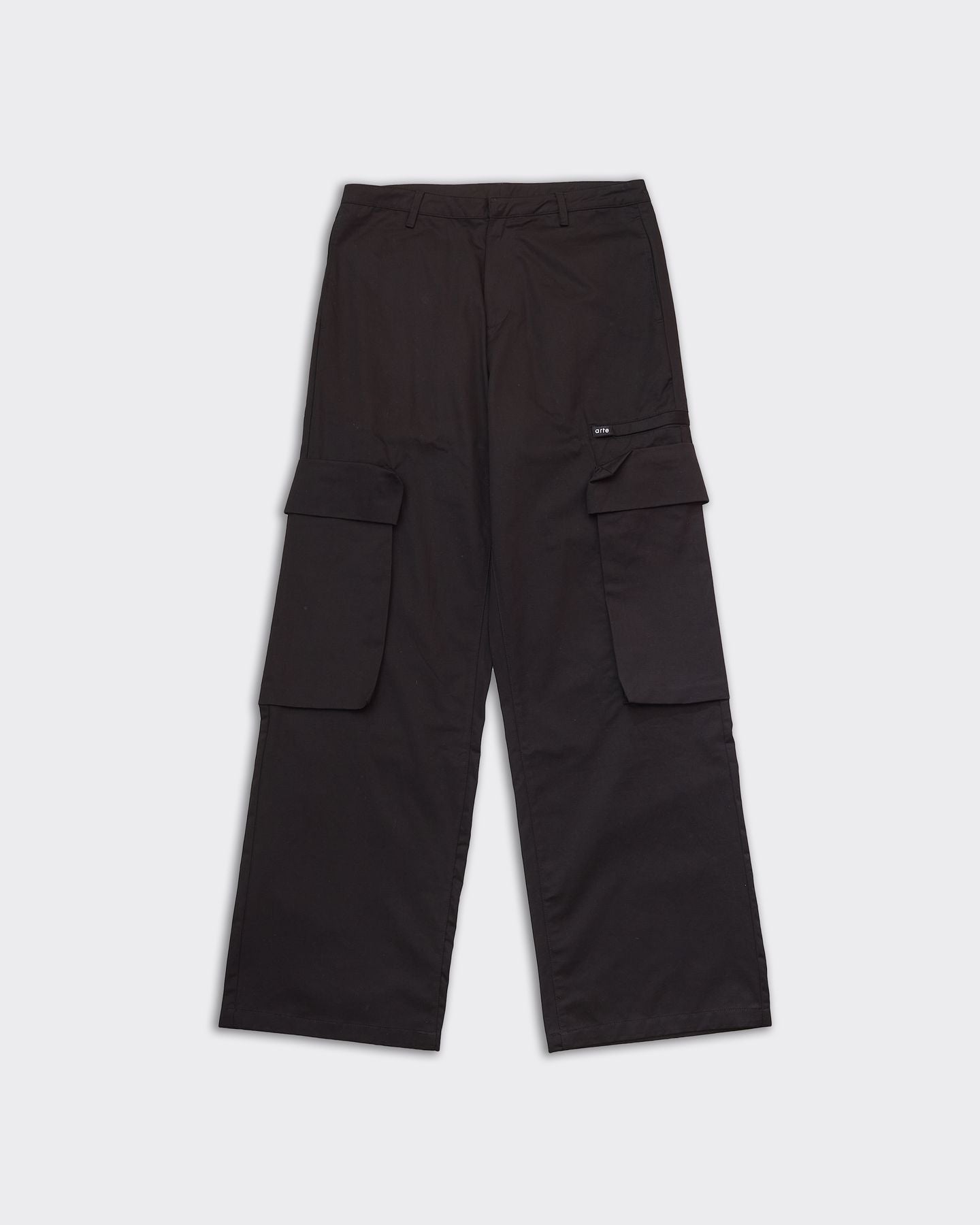 Park Pocket Cargo Trousers Black