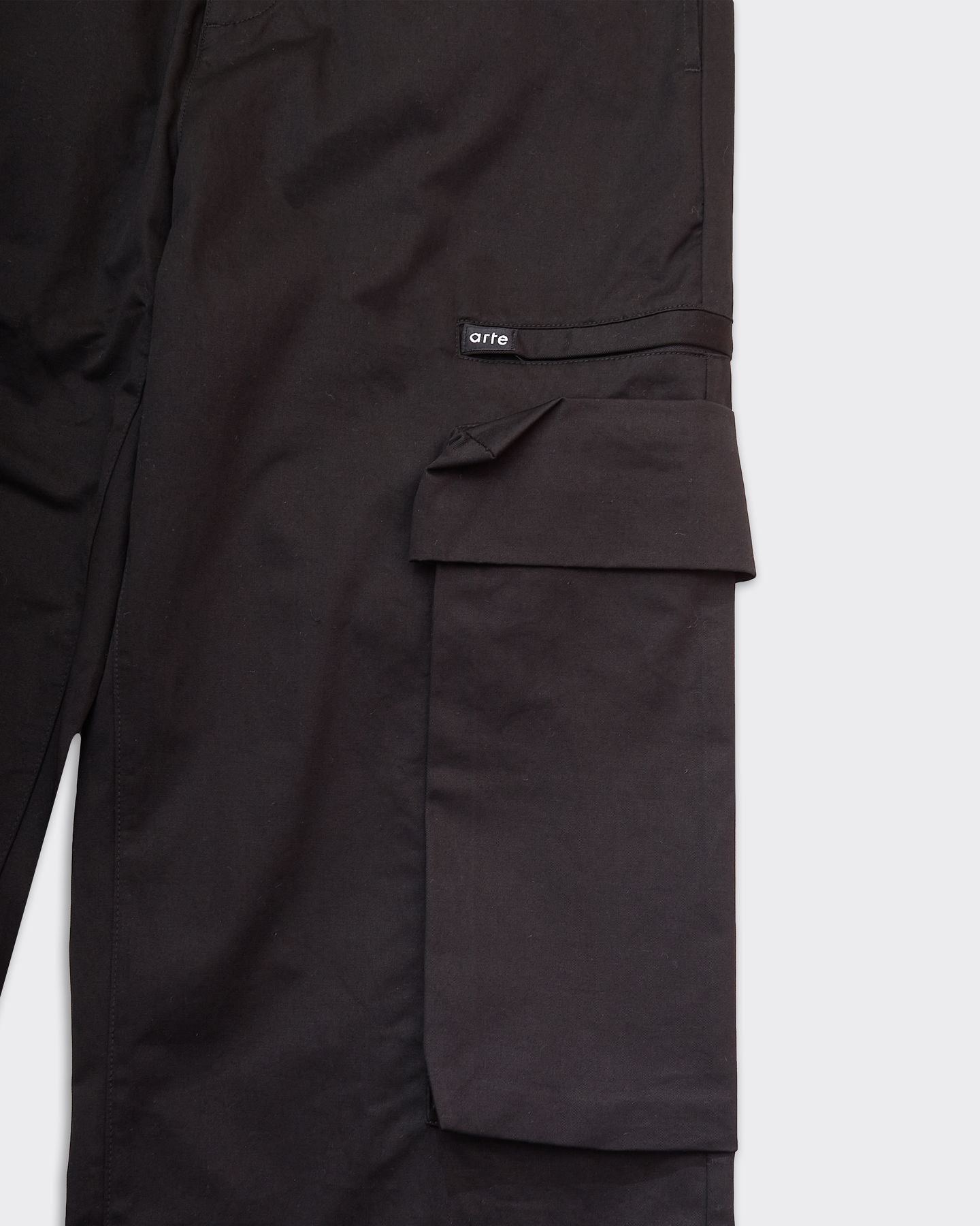 Park Pocket Cargo Trousers Black