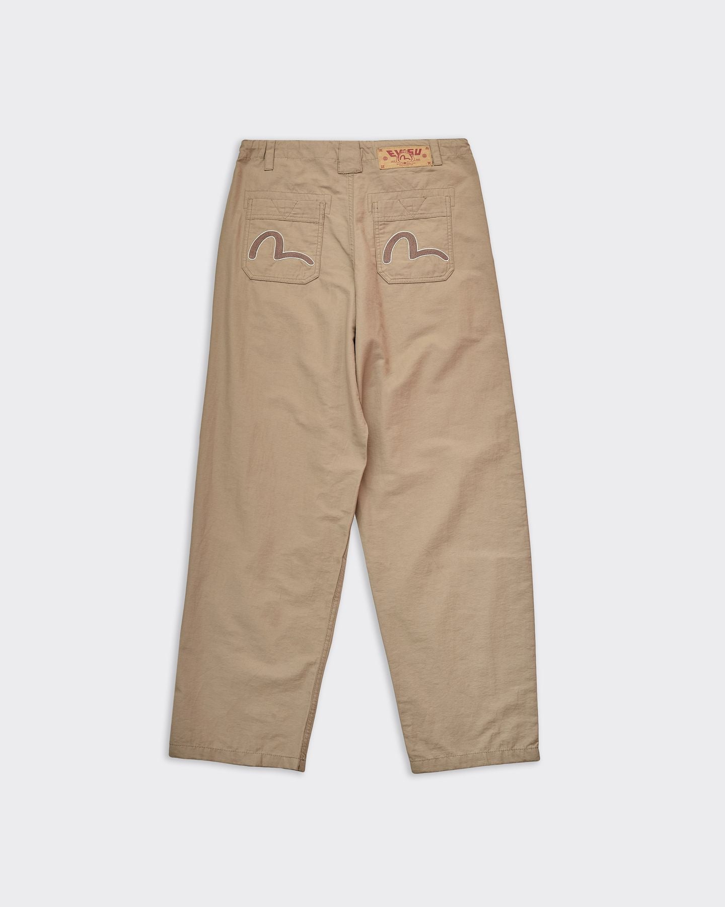 Beige Seagull Cotton Trousers